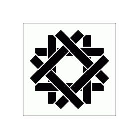 Artikel ST-262 Çubuk Motif Stencil Tasarımı 30x30 cm Kanvas Tablo
