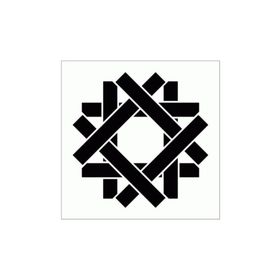 Artikel ST-262 Çubuk Motif Stencil Tasarımı 30x30 cm Kanvas Tablo