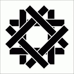 Artikel ST-262 Çubuk Motif Stencil Tasarımı 30x30 cm Kanvas Tablo