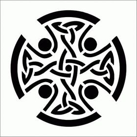 Artikel ST-264 Celtic 2 Stencil Tasarımı 30x30 cm Kanvas Tablo