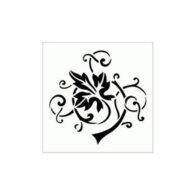 Artikel ST-265 Üzüm Sarmaşığı Stencil Tasarımı 30x30 cm Kanvas Tablo