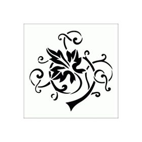 Artikel ST-265 Üzüm Sarmaşığı Stencil Tasarımı 30x30 cm Kanvas Tablo