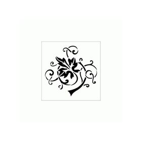 Artikel ST-265 Üzüm Sarmaşığı Stencil Tasarımı 30x30 cm Kanvas Tablo