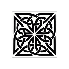 Artikel ST-272 Celtic Karo Stencil Tasarımı 30x30 cm Kanvas Tablo