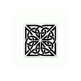 Artikel ST-272 Celtic Karo Stencil Tasarımı 30x30 cm Kanvas Tablo