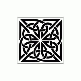 Artikel ST-272 Celtic Karo Stencil Tasarımı 30x30 cm Kanvas Tablo