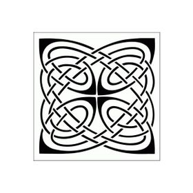 Artikel ST-273 Celtic Karo 2 Stencil Tasarımı 30x30 cm Kanvas Tablo