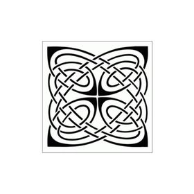 Artikel ST-273 Celtic Karo 2 Stencil Tasarımı 30x30 cm Kanvas Tablo