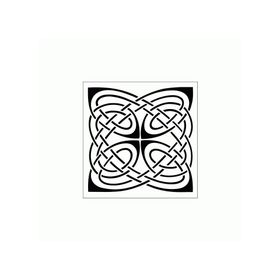 Artikel ST-273 Celtic Karo 2 Stencil Tasarımı 30x30 cm Kanvas Tablo