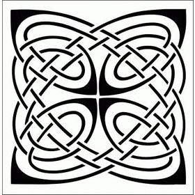 Artikel ST-273 Celtic Karo 2 Stencil Tasarımı 30x30 cm Kanvas Tablo
