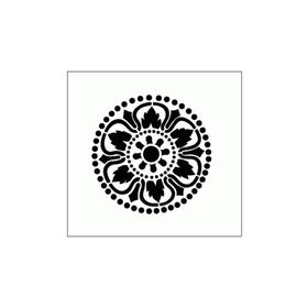Artikel ST-276 Yuvarlak Motif Stencil Tasarımı 30x30 cm Kanvas Tablo
