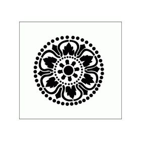 Artikel ST-276 Yuvarlak Motif Stencil Tasarımı 30x30 cm Kanvas Tablo