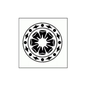Artikel ST-277 Yuvarlak Motif 2 Stencil Tasarımı 30x30 cm Kanvas Tablo