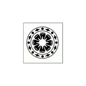 Artikel ST-277 Yuvarlak Motif 2 Stencil Tasarımı 30x30 cm Kanvas Tablo