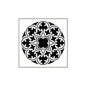 Artikel ST-279 Yuvarlak Motif 4 Stencil Tasarımı 30x30 cm Kanvas Tablo