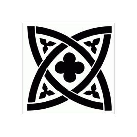Artikel ST-280 Gotik Motif 2 Stencil Tasarımı 30x30 cm Kanvas Tablo