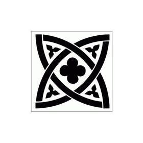 Artikel ST-280 Gotik Motif 2 Stencil Tasarımı 30x30 cm Kanvas Tablo