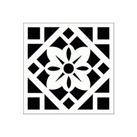 Artikel ST-281 Çiçek Karo 6 Stencil Tasarımı 30x30 cm Kanvas Tablo