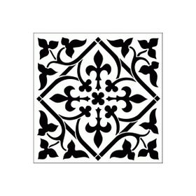 Artikel ST-284 Fleur Karo 2 Stencil Tasarımı 30x30 cm Kanvas Tablo