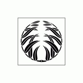 Artikel ST-285 Bambu Garland Stencil Tasarımı 30x30 cm Kanvas Tablo