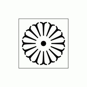 Artikel ST-290 Uzak Doğu Motif 2 Stencil Tasarımı 30x30 cm Kanvas Tablo