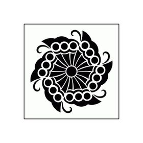 Artikel ST-293 Uzak Doğu Motif 4 Stencil Tasarımı 30x30 cm Kanvas Tablo