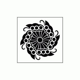 Artikel ST-293 Uzak Doğu Motif 4 Stencil Tasarımı 30x30 cm Kanvas Tablo