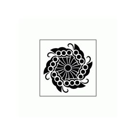 Artikel ST-293 Uzak Doğu Motif 4 Stencil Tasarımı 30x30 cm Kanvas Tablo
