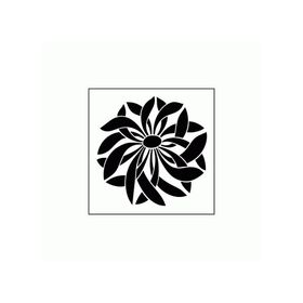 Artikel ST-302 Yaprak Motif Stencil Tasarımı 30x30 cm Kanvas Tablo