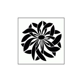 Artikel ST-302 Yaprak Motif Stencil Tasarımı 30x30 cm Kanvas Tablo