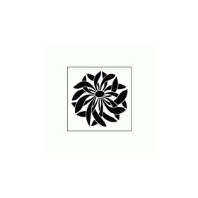 Artikel ST-302 Yaprak Motif Stencil Tasarımı 30x30 cm Kanvas Tablo