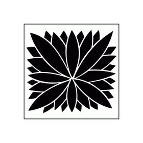 Artikel ST-304 Yaprak Motif 2 Stencil Tasarımı 30x30 cm Kanvas Tablo