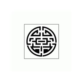 Artikel ST-305 Uzak Doğu Motif 5 Stencil Tasarımı 30x30 cm Kanvas Tablo