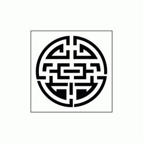 Artikel ST-305 Uzak Doğu Motif 5 Stencil Tasarımı 30x30 cm Kanvas Tablo