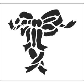 Artikel ST-307 Kurdele Motif Stencil Tasarımı 30x30 cm Kanvas Tablo