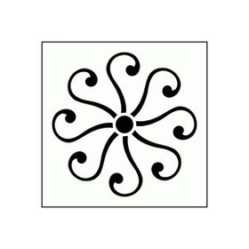 Artikel ST-308 Spiral 5 Stencil Tasarımı 30x30 cm Kanvas Tablo