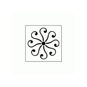 Artikel ST-308 Spiral 5 Stencil Tasarımı 30x30 cm Kanvas Tablo