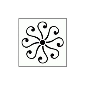 Artikel ST-308 Spiral 5 Stencil Tasarımı 30x30 cm Kanvas Tablo