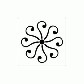 Artikel ST-308 Spiral 5 Stencil Tasarımı 30x30 cm Kanvas Tablo
