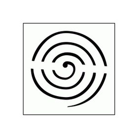 Artikel ST-312 Spiral 6 Stencil Tasarımı 30x30 cm Kanvas Tablo
