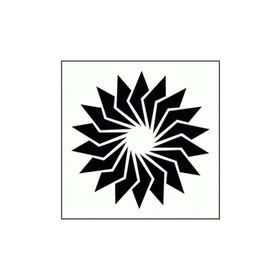 Artikel ST-313 Geometrik Çiçek Stencil Tasarımı 30x30 cm Kanvas Tablo