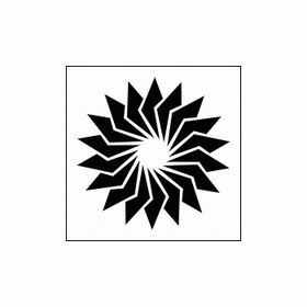 Artikel ST-313 Geometrik Çiçek Stencil Tasarımı 30x30 cm Kanvas Tablo