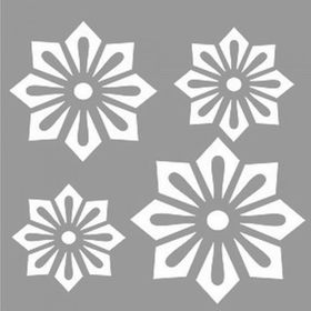 Artikel ST-313 Geometrik Çiçek Stencil Tasarımı 30x30 cm Kanvas Tablo