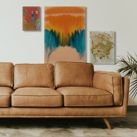 Artikel ST-318 Kontrast Stencil Tasarımı 30x30 cm Kanvas Tablo