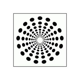Artikel ST-319 Zaman Tüneli Stencil Tasarımı 30x30 cm Kanvas Tablo