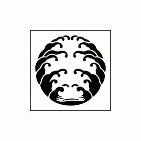 Artikel ST-323 Japon Dalgaları Stencil Tasarımı 30x30 cm Kanvas Tablo