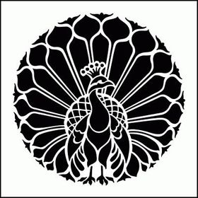 Artikel ST-328 Tavuskuşu Çini Stencil Tasarımı 30x30 cm Kanvas Tablo