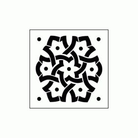 Artikel ST-329 Lale Karo Stencil Tasarımı 30x30 cm Kanvas Tablo