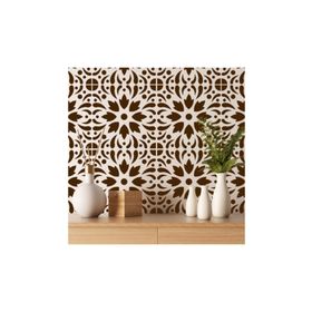 Artikel ST-340 Çiçekli Karo Desen Stencil Tasarımı 30x30 cm Kanvas Tablo