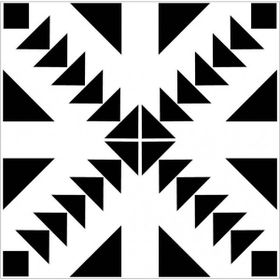 Artikel ST-341 Tribal Karo Stencil Tasarımı 30x30 cm Kanvas Tablo